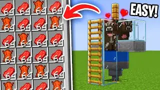 Easiest 1.21 Cow Farm (Unlimited Beef, Leather & XP!)