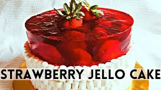 How to make STRAWBERRY JELLO cake / BIRTHDAY CAKE / layer cake / cake with jelly / strawberry cake