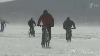 Гонка на велосипедах по льду