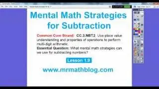 Mental Math Strategies for Subtraction  - Lesson 1.9