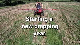 Spraying stubble and soil sampling.