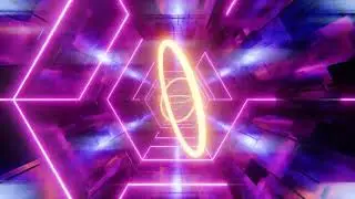 4K Flying Through A Tunnel With Purple Bars | Animated Music Video