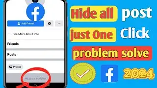 How to hide all post on facebook in just one click| (2024)hide post Facebook