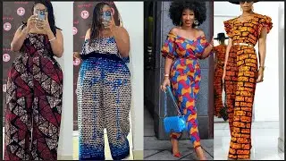 magnifique modèle tenue combinaison africaine wax/pagne Ankara jumpsuit casual african best dress