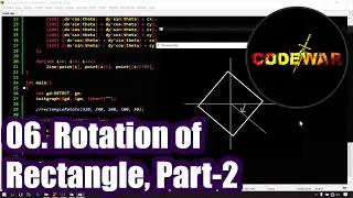 06. How to Rotate a Rectangle using graphics.h (Rect Part-2) | CodeWar