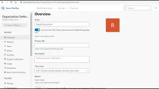Azure DevOps Org and User Settings