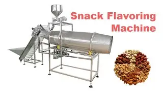 Automatic Potato Chips Snack Pet Food Flavoring Powder Spraying Coating Machine Seasoning Machine