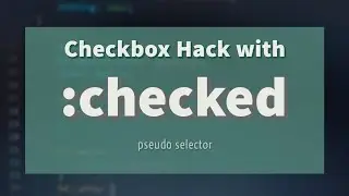 Checkbox Hack Explained With :checked Pseudo Selector !