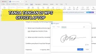 Cara Tanda Tangan Di WPS Office Laptop