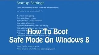 How To Start Windows 8 in Safe Mode with Command Prompt