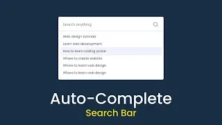 How To Make Autocomplete Search Box For Website Using HTML CSS & JavaScript