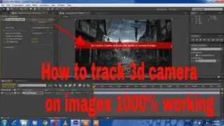 3d camera tracker on images, analysis on moving objects, 3d camera tracker tutorial