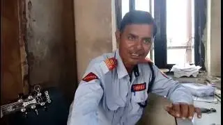 Indian Watchman....singing like a professional..A video going viral.watch till end.