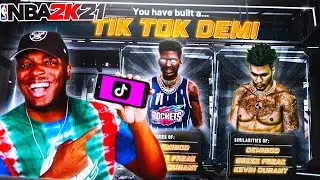 Using TikTok To Find The NBA 2k21 BEST GUARD BUILD And Best CENTER BUILD! DEMIGOD BUILD NBA 2K21