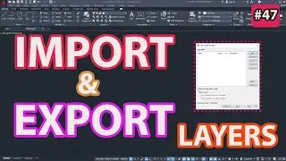 #47 Import & Export Layers In Autocad For Fast Working | Beginner's Course | Cad Gizmo | 