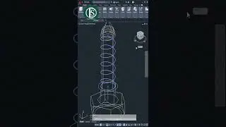 AutoCAD 3D, 3d modeling,  How to draw 3D bolt, Autodesk part #2, #shorts