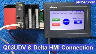 HMI Delta & Mitsubishi Q03UDV 