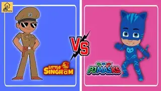 Little Singham VS PJ Masks Gameplay | Best Running Games | Gaming Housing