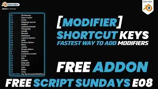 Add Modifiers Faster | Free Script Sundays E08 | Modifier Shortcut Keys | Free Blender Addon