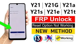 Vivo Y21/Y21G/Y21t/Y21s/Y21e... Google Account Bypass | ANDROID 13 (without pc) 💯% Working