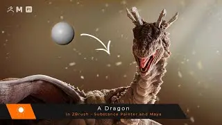 How to create a realistic dragon in zbrush - substance painter and maya