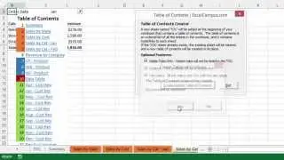 Create an Table of Contents in Excel with Tab Hound