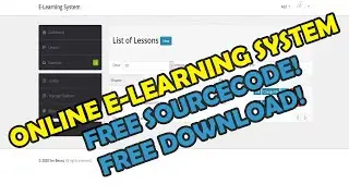 Online E-Learning System using PHP/MySQLi | Free Source Code Download