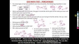 Percentages - GED Math Test Crash Course