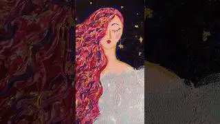 "Ночные грёзы" ✨🌌#рисую#художник#текстурнаяживопись #простонастя