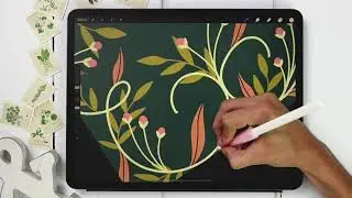Easy Floral Borders in Procreate