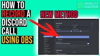 How To Record Discord Call Using OBS -  Record discord audio