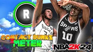 NBA 2K24 CONTACT DUNK + DUNK METER TUTORIAL! HOW TO GET RARE CONTACT DUNKS & MASTER THE DUNK METER!
