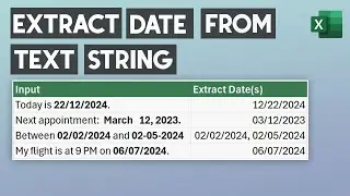 How to Extract Dates from Text in Excel - Formula to Get Date from cell