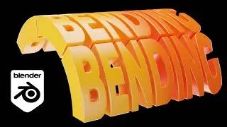 Text bending animation in Blender