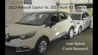 2013 Renault Captur Vs. 2013 Audi A3 Sportback Full-Overlap Low-Speed Crash Test