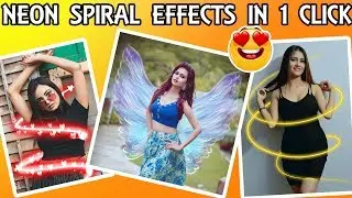 How to Add Neon Spiral Effect to Photos in 1 Click | Techie SDS