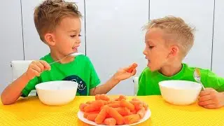 Yes Yes Vegetables Song with Vlad and Nikita