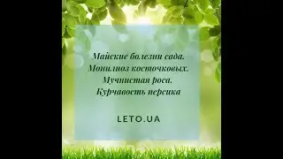 Майские болезни сада