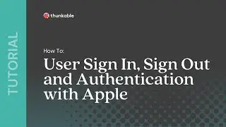 How to Build User Sign In, Sign Out, and Authentication with Apple in Thunkable