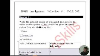 MGT 101 Assignment Solution December 2021 || Mgt101 latest assignment solution 2021 || Vu All Assign