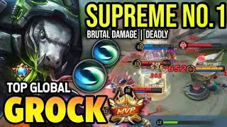 GROCK BEST BUILD 2023 | TOP GLOBAL GROCK GAMEPLAY | MOBILE LEGENDS✓