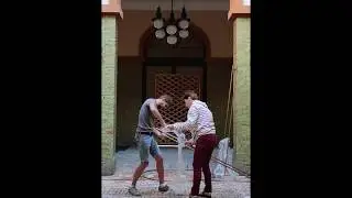 Металлическая арка хупа - сборка