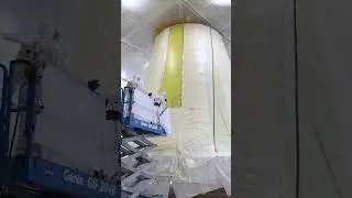 NASA Crews Spray Foam Insulation on Artemis III Rocket Hardware