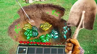 Minecraft in Real Life POV HOW TO FIND TREASURES? Realistic Minecraft en la vida real