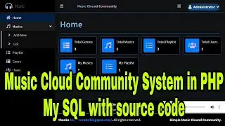 Music Cloud Community System in PHP My SQL with source code