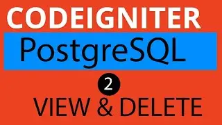 2. Insert Update Delete with CodeIgniter and PostgreSQL | CRUD Operation using PostgreSQL