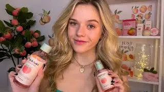 ASMR 1h 'Peachy Clean' Spa Roleplay 🍑🌱 (overlay sounds + spa music)