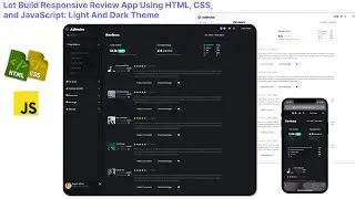 Build responsive review web app using HTML, CSS and JavaScript - [with light and dark theme]