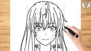 Как рисовать Yukino Yukinoshita OreGairu Пошаговое руководство | Скачать раскраски бесплатно
