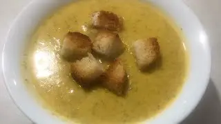 .Как приготовить сливочный крем-суп.Брокколи и сыр Чеддер.
